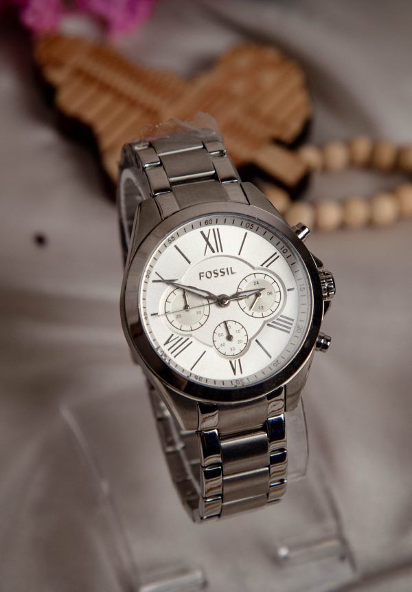Fossil Women's Quartz Stainless Steel White Dial 40mm Watch BQ1744