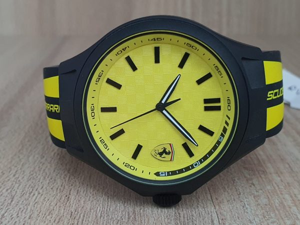 Scuderia Ferrari Men’s Analog Yellow Dial Watch 0830285
