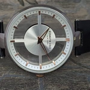 Kenneth Cole Women's Black Leather Strap 36mm Watch KC15004001