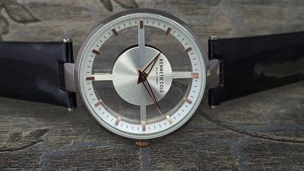 Kenneth Cole Women's Black Leather Strap 36mm Watch KC15004001