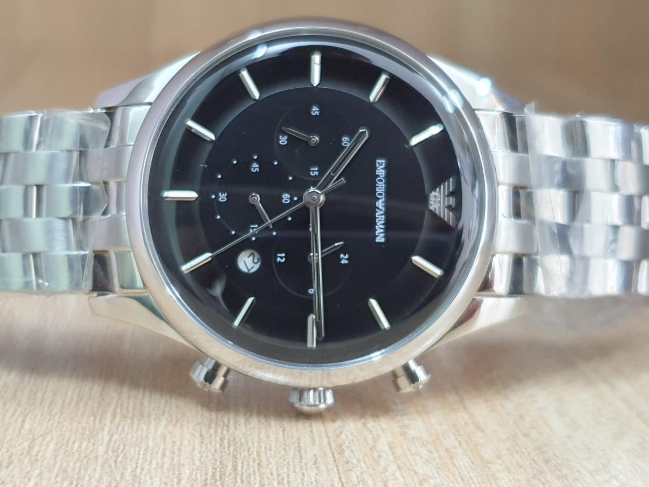 Emporio Armani Men's Chronograph Black Dial 43mm Watch AR11017 ...