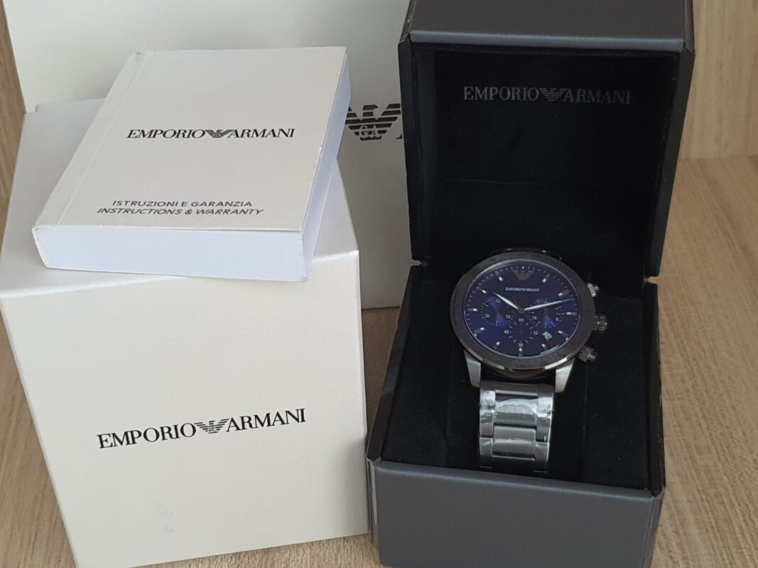 Emporio Armani Men’s Analogue Quartz Stainless Steel 44mm Watch AR80045 ...
