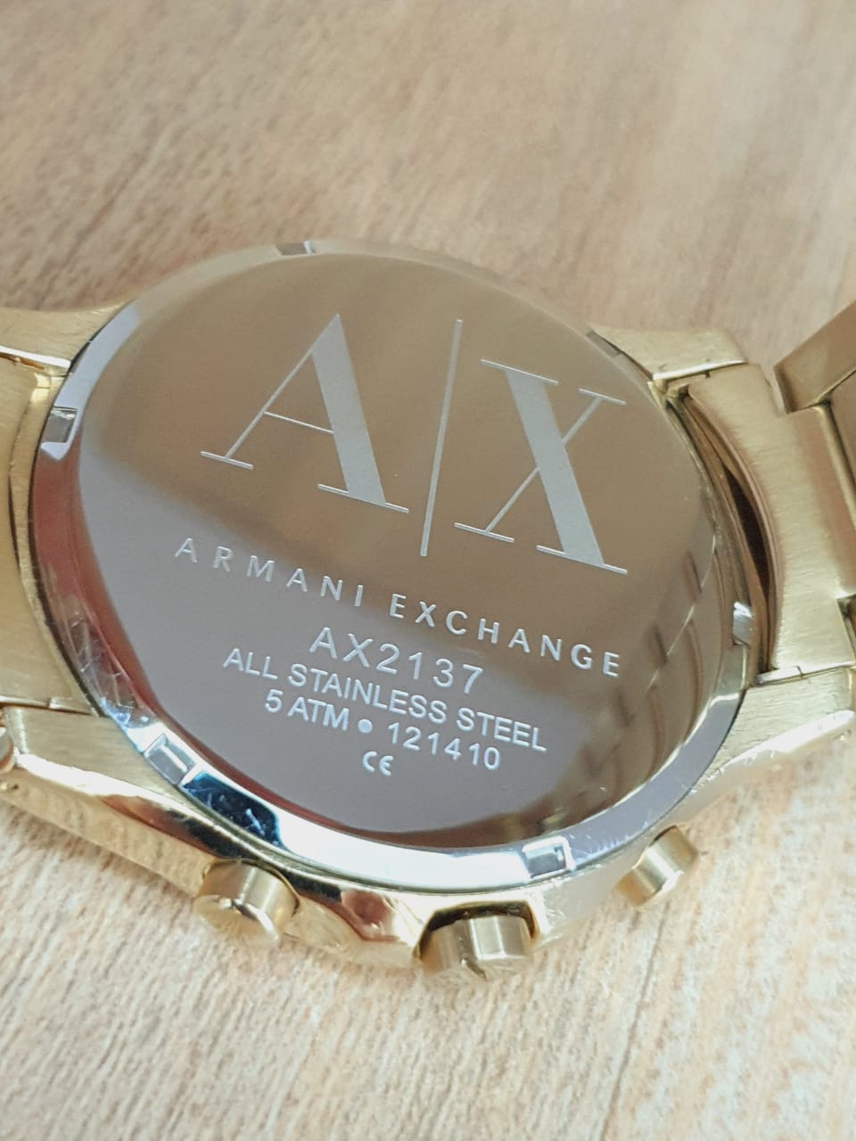 Armani Exchange Men's Stainless Steel Black Dial Watch AX2137 -  