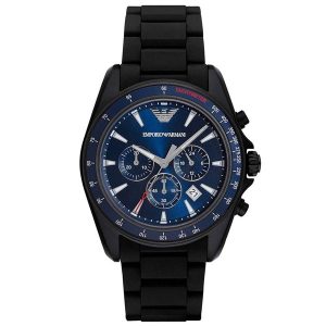 Emporio Armani Men's Sport Black Silicone Quartz 44mm Watch AR6121