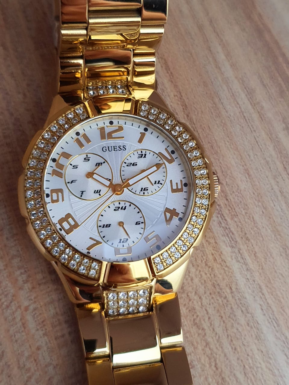 GUESS Women's Multi-Function Gold-Tone Sport Watch G13537L - Royalwrist.pk