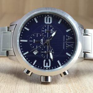 Armani Exchange Men's Chronograph Blue Dial Stainless Steel Watch AX1358