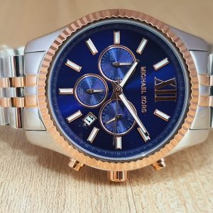 Michael Kors Men's Quartz Two-tone Stainless Steel Blue Dial 45mm Watch  MK8412 
