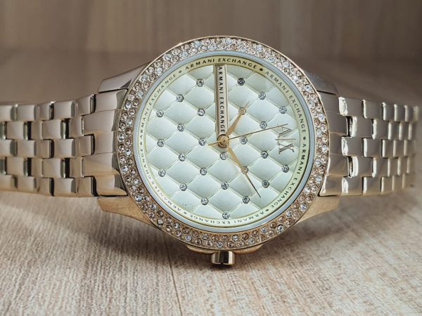 Armani Exchange Ladies Stainless Steel Gold 36mm Watch AX5216