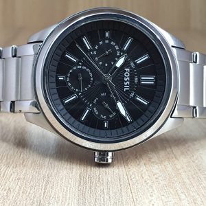 Fossil Men's Analog Stainless Steel Black Dial Watch BQ1505