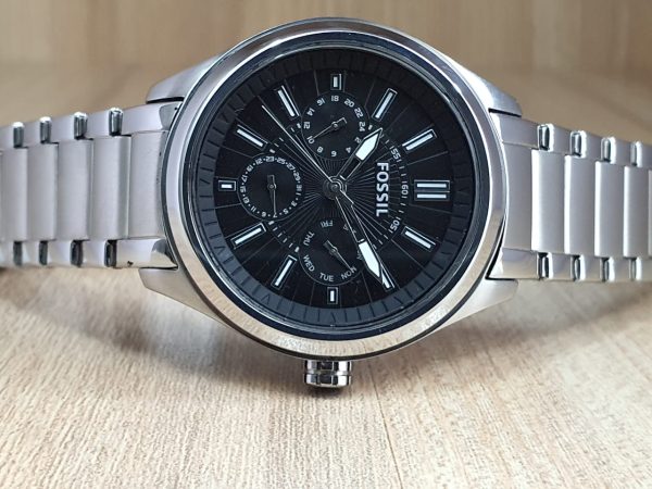 Fossil Men's Analog Stainless Steel Black Dial Watch BQ1505