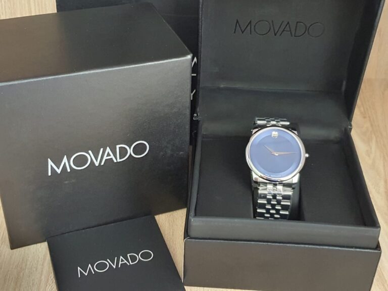 Movado Men's Swiss Made Quartz Stainless Steel Blue Dial 40mm Watch ...