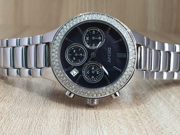 DKNY Women’s Quartz Stainless Steel Black Dial Watch NY8270