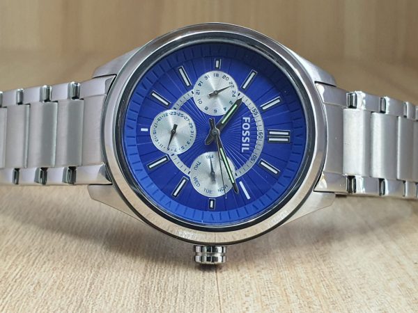 Fossil Men’s Quartz Stainless Steel Blue Dial 45mm Watch BQ1507