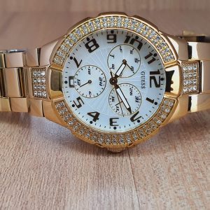 GUESS Women's Multi-Function Gold-Tone Sport Watch G13537L