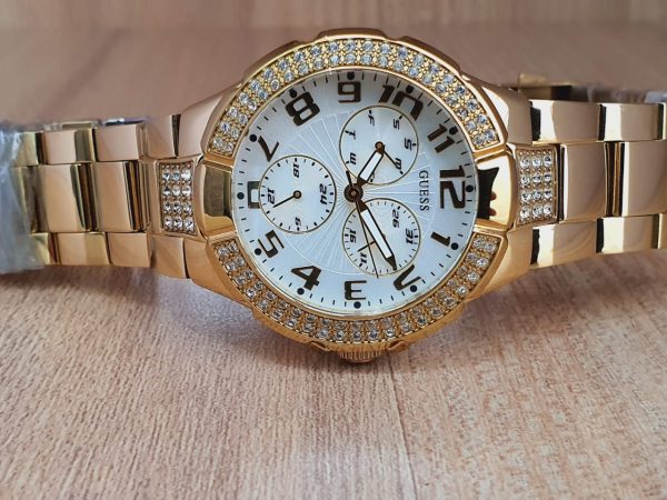 GUESS Women's Multi-Function Gold-Tone Sport Watch G13537L