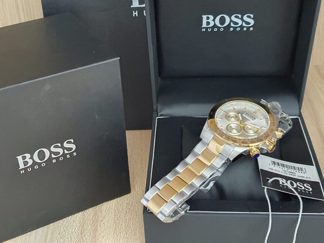 Hugo Boss Men’s Chronograph Two-Tone Silver Watch 1512960 - Royalwrist.pk