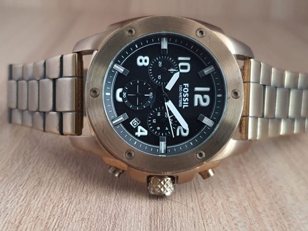 Fossil Men’s Analog Quartz Stainless Steel Brown Dial Watch FS5065/3
