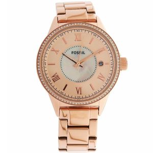 Fossil Women’s Stainless Steel Pink Dial Watch BQ1108
