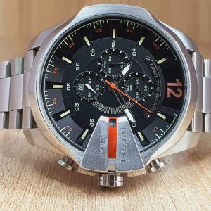 Diesel Men’s Silver Tone Stainless Steel Black Dial Watch DZ4328