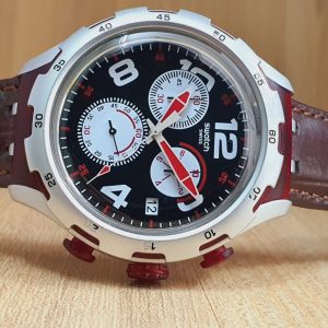 Swatch Men's Analog Quartz Swiss Made Black Watch YYS4004