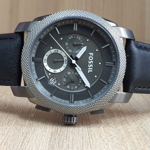 Fossil Men’s Chronograph Black Leather Band Grey Dial Watch C221018