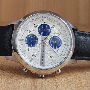 Armani Exchange Men’s Chronograph Black Leather Band 46mm Watch AX2139