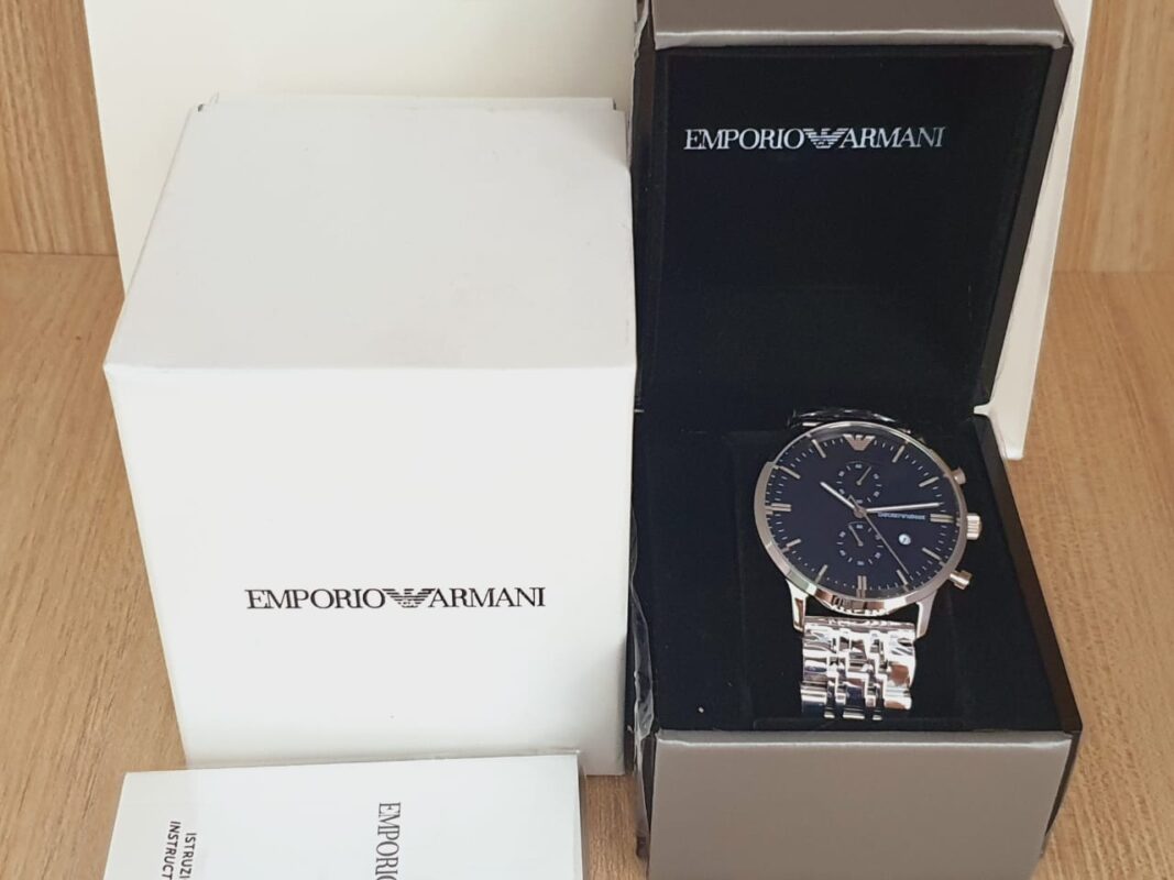 Emporio Armani Men’s Chronograph Stainless Steel 43mm Watch AR80013 ...
