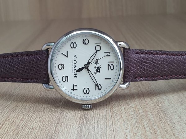 Coach Women’s Quartz Maroon Leather Band 36mm Watch 14502971