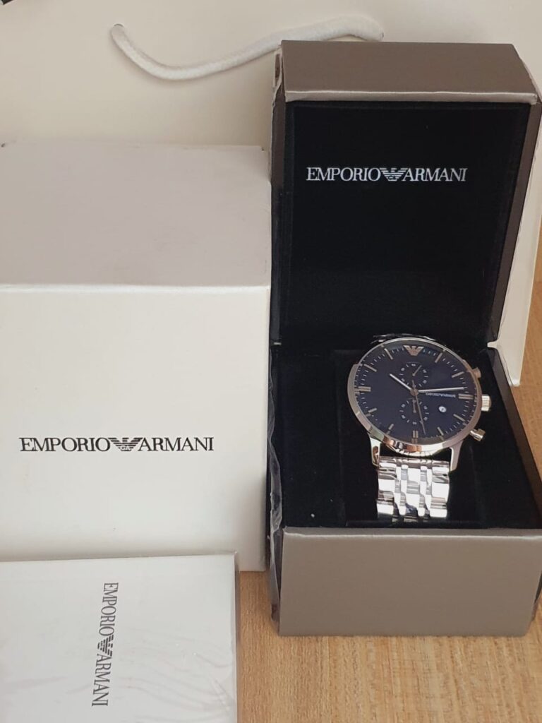 Emporio Armani Men’s Chronograph Stainless Steel 43mm Watch AR80013 ...