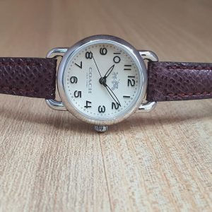 Coach Women’s Quartz Maroon Leather Band 23mm Watch 14502284