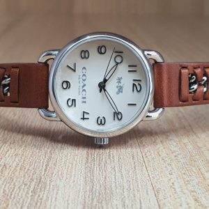Coach Ladies Analog Quartz Brown Leather 28mm Watch 14502258