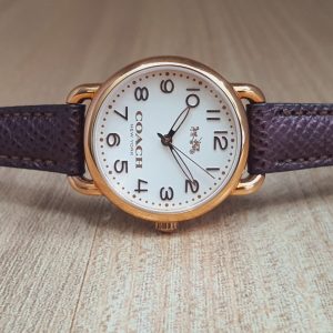 Coach Women’s Quartz Maroon Leather Band 28mm Watch 14502251