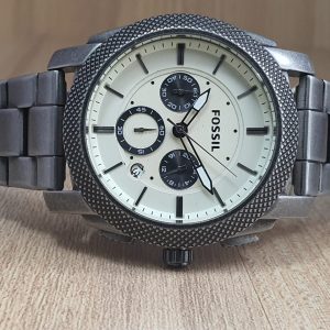 Fossil Men’s Stainless Steel Off White Dial 45mm Watch JR1396/3
