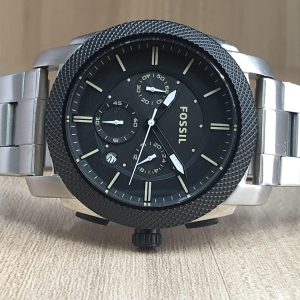 Fossil Men's Stainless Steel Black Dial Watch FS4731