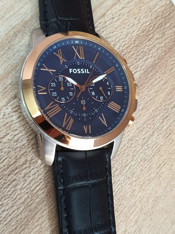 Fossil Men’s Chronograph Leather Band 44mm Watch Fs5024 - Royalwrist.pk