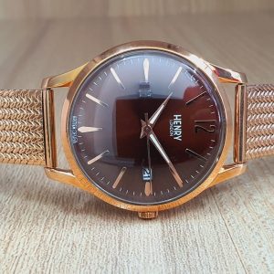 Henry London Men’s/Unisex Analogue Stainless Steel Rose Gold Watch HL39-M-0050