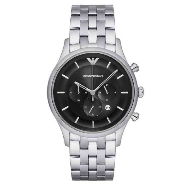 Emporio Armani Men's Chronograph Black Dial 43mm Watch AR11017