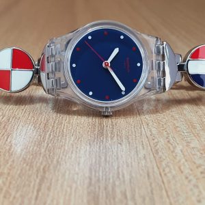 Swatch Women's Swiss Made Stainless Steel Blue Dial Watch LK344G
