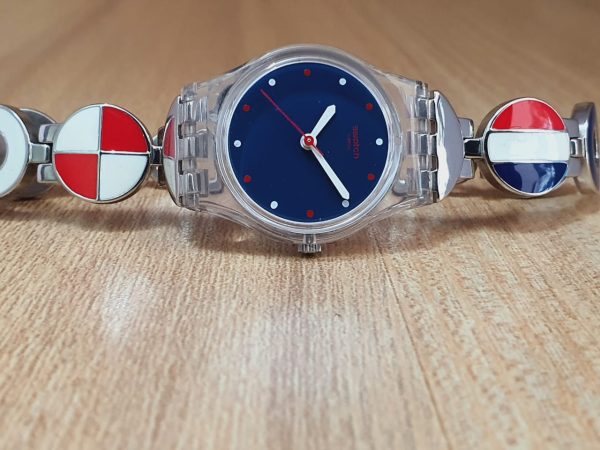 Swatch Women's Swiss Made Stainless Steel Blue Dial Watch LK344G
