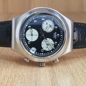 Swatch Men’s Chronograph Swiss Made Black Dial 40mm Watch YCS427G