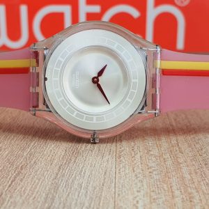 Swatch Women’s Quartz Swiss Made Silver Dial 35mm Watch SFK108