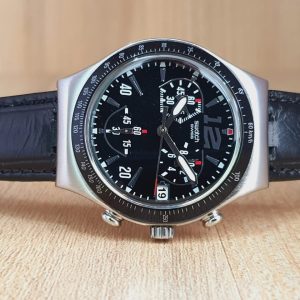Swatch Men’s Chronograph Swiss Made Black Dial Watch YCS470G