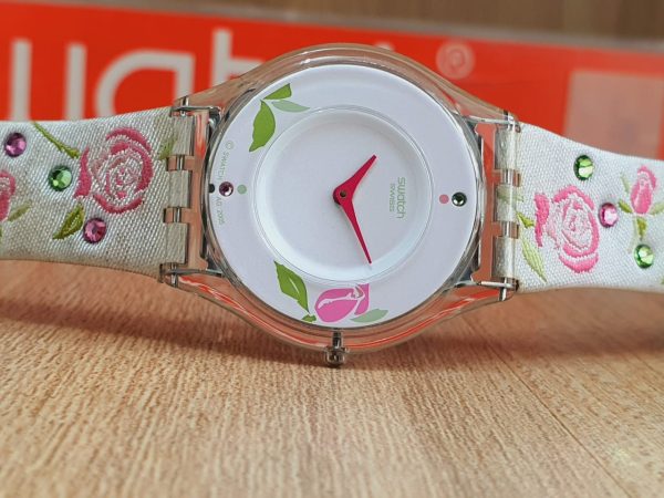 Swatch Women’s Swiss Made Quartz White Dial 35mm Watch SFK249
