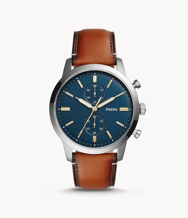 Fossil Men’s Quartz Stainless Steel Blue Dial 44mm Watch FS5279