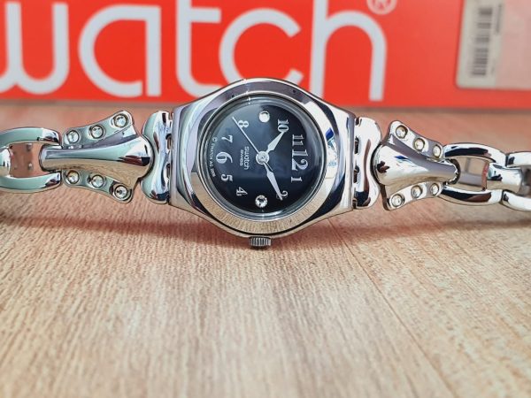 Swatch Women’s Swiss Made Black Dial 25mm Watch YSS221G