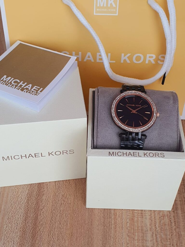 Michael Kors Women’s Quartz Stainless Steel Black Dial 39mm Watch ...