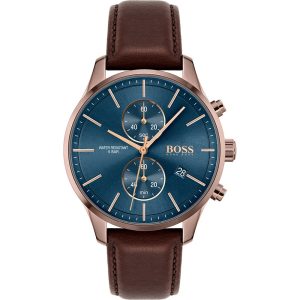 Hugo Boss Men's Quartz Leather Strap 42mm Watch 1513804