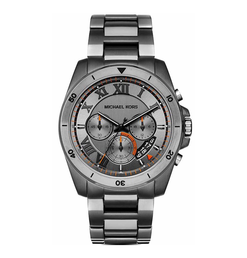Michael Kors Men’s Chronograph Stainless Steel Grey Dial 44mm Watch ...