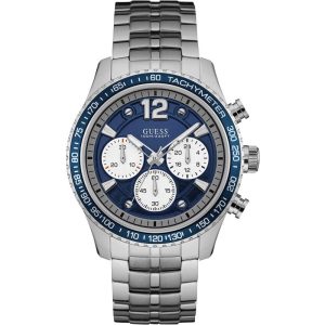 Guess Men's Analog Stainless Steel Blue Dial 44mm Watch W0969G1