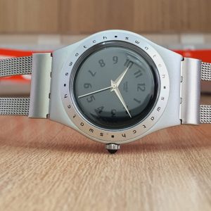 Swatch Ladies Quartz Swiss Made Stainless Steel Black Dial 32mm Watch